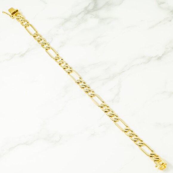 Mens 14k yellow gold 8'' bracelet